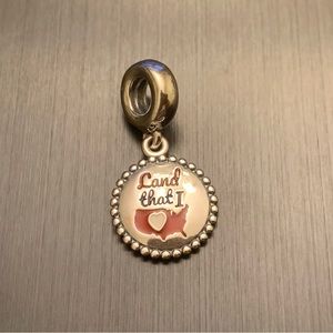 Authentic Pandora Land That I Love USA Dangle Charm
